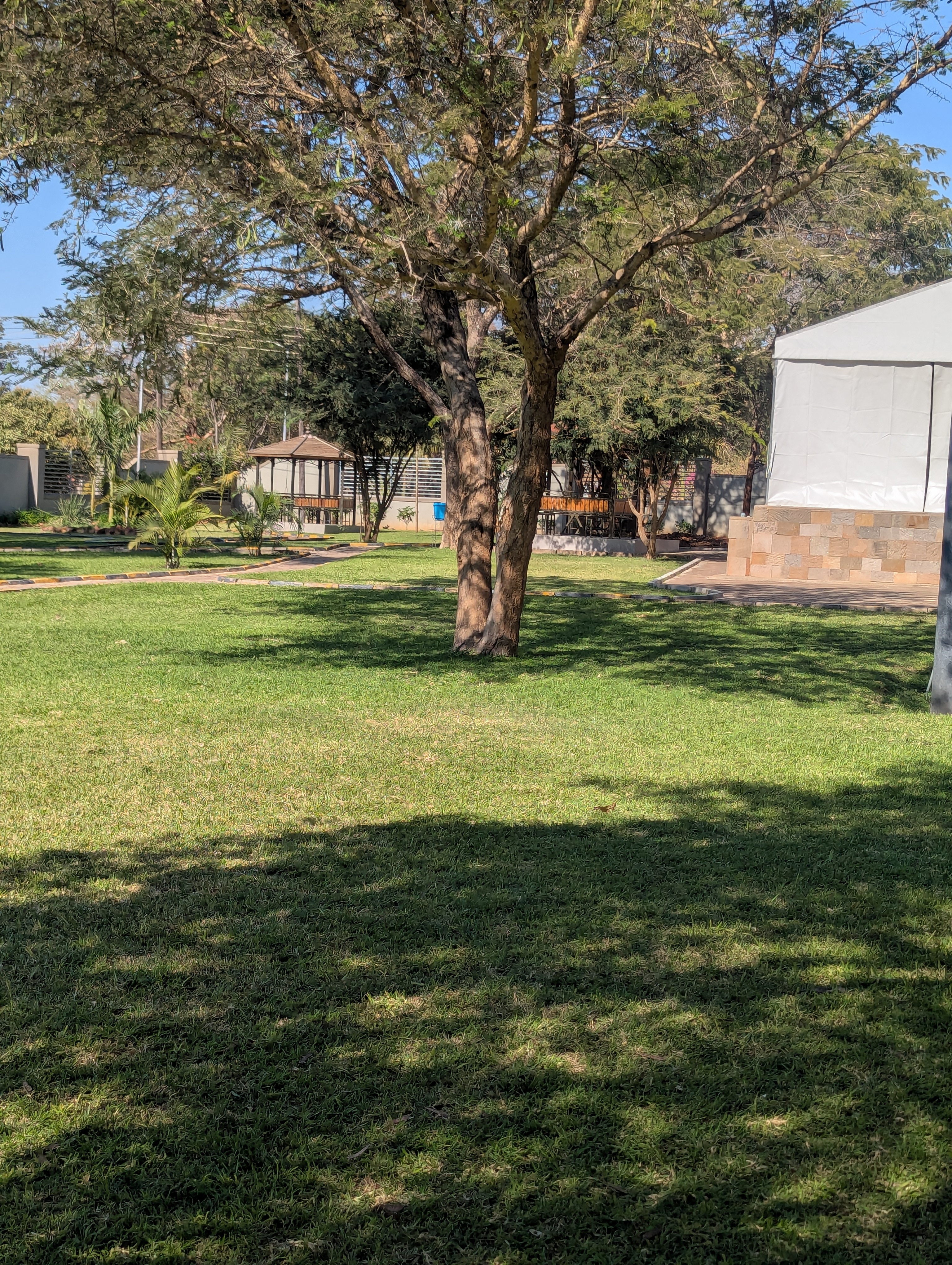 Spacious lawn at Ellesia Executive Lodge